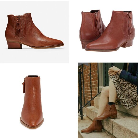 NIB Cole Haan Hadlyn Leather Bootie British Tan Size 6.5B - Picture 8 of 8